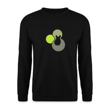 Nagetier Mäuschen Hamster - Unisex Pullover - Schwarz - Vorne - Alina (178cm) & Michal (187cm)