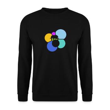 Zirkuszelt Elefanten Akrobatik - Unisex Pullover - Schwarz - Vorne - Alina (178cm) & Michal (187cm)