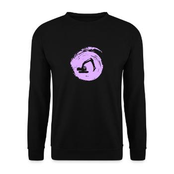 Excavator driver, excavator driver, construction site - Unisex Sweatshirt - black - Front - Alina (178cm) & Michal (187cm)