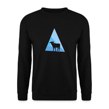 Lait de vache - Sweat-shirt Unisexe - noir - Devant - Alina (178cm) & Michal (187cm)