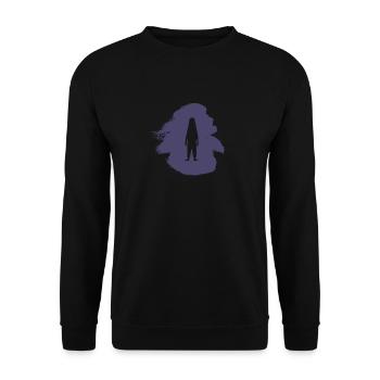 Mythical Beast Bigfoot Fable - Unisex Sweatshirt - black - Front - Alina (178cm) & Michal (187cm)