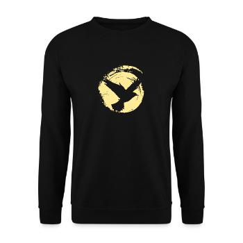 Flügel Vogelschwarm Fliegen - Unisex Pullover - Schwarz - Vorne - Alina (178cm) & Michal (187cm)