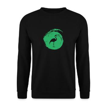 Flamingos Flamingo Flamingos Waterfowl - Unisex Sweatshirt - black - Front - Alina (178cm) & Michal (187cm)