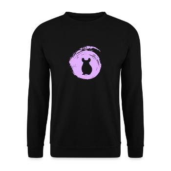 Hamster Nagetier Maus - Unisex Pullover - Schwarz - Vorne - Alina (178cm) & Michal (187cm)