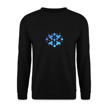Crypto Coin Cryptocurrency - Unisex Sweatshirt - black - Front - Alina (178cm) & Michal (187cm)