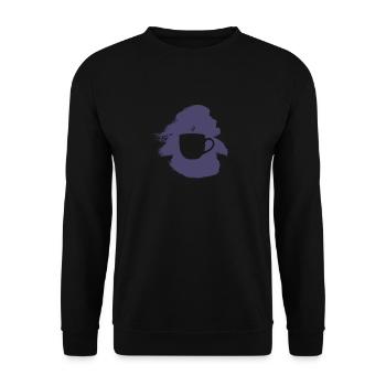 Kaffeebohne Espresso Koffein - Unisex Pullover - Schwarz - Vorne - Alina (178cm) & Michal (187cm)