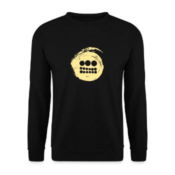 Münzen Münzen Coins - Unisex Pullover - Schwarz - Vorne - Alina (178cm) & Michal (187cm)