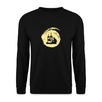 Molecule Chemical DNA - Unisex Sweatshirt - black - Front - Alina (178cm) & Michal (187cm)