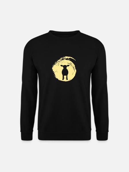 Rind Milch Bauer - Unisex Pullover - Schwarz