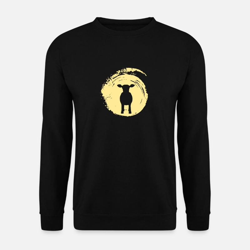 Rind Milch Bauer - Unisex Pullover - Schwarz