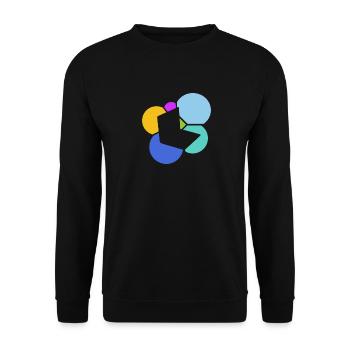 Blog Writing Blogger - Unisex Sweatshirt - black - Front - Alina (178cm) & Michal (187cm)