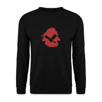 Flügel Vogel Vogel - Unisex Pullover - Schwarz - Vorne - Alina (178cm) & Michal (187cm)
