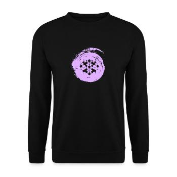 Cryptowährung Bitcoin Bitcoin - Unisex Pullover - Schwarz - Vorne - Alina (178cm) & Michal (187cm)