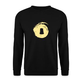 Backpack Hike Backpacking - Unisex Sweatshirt - black - Front - Alina (178cm) & Michal (187cm)