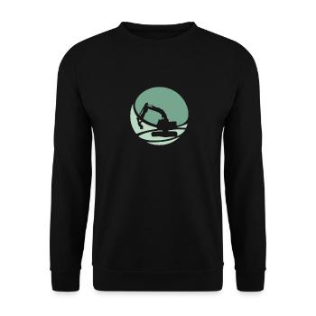 Construction Worker Construction Site Excavator Driver - Unisex Sweatshirt - black - Front - Alina (178cm) & Michal (187cm)