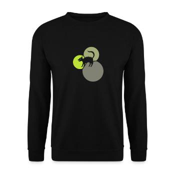 Fabeltier Einhorn Kryptozoologie - Unisex Pullover - Schwarz - Vorne - Alina (178cm) & Michal (187cm)