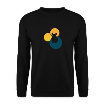 Nagetier Maus Maus - Unisex Pullover - Schwarz - Vorne - Alina (178cm) & Michal (187cm)