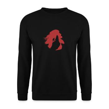 Kletterer Kletterwand Felsklettern - Unisex Pullover - Schwarz - Vorne - Alina (178cm) & Michal (187cm)