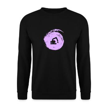 Baggerfahrerin Bauarbeiter Bagger - Unisex Pullover - Schwarz - Vorne - Alina (178cm) & Michal (187cm)