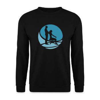 Adjustment Chiropractic Chiropractor - Unisex Sweatshirt - black - Front - Alina (178cm) & Michal (187cm)