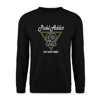 Padel Addict für Padel Tennis Spieler - Unisex Pullover - Schwarz - Vorne - Alina (178cm) & Michal (187cm)