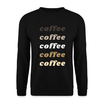 Coffee - Unisex Sweatshirt - black - Front - Alina (178cm) & Michal (187cm)