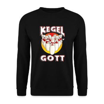 Kegelgott - Angry Pins - RAHMENLOS Bestseller - Unisex Pullover - Schwarz - Vorne - Alina (178cm) & Michal (187cm)
