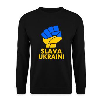 Slava ukraini - Unisex Sweatshirt - black - Front - Alina (178cm) & Michal (187cm)