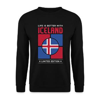 Island - Unisex Pullover - Schwarz - Vorne - Alina (178cm) & Michal (187cm)