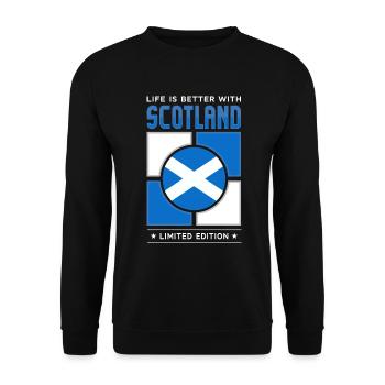 Scotland - Unisex Pullover - Schwarz - Vorne - Alina (178cm) & Michal (187cm)