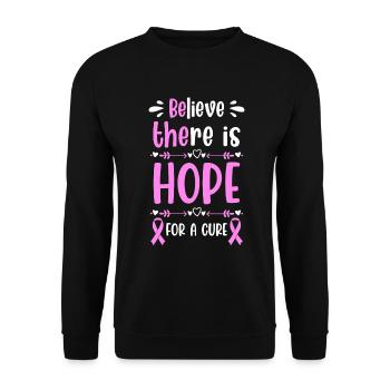 Breast Cancer Fight Skin Cancer - Unisex Sweatshirt - black - Front - Alina (178cm) & Michal (187cm)