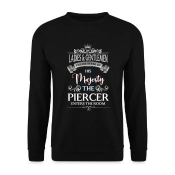 Douleur du perceur - Sweat-shirt Unisexe - noir - Devant - Alina (178cm) & Michal (187cm)