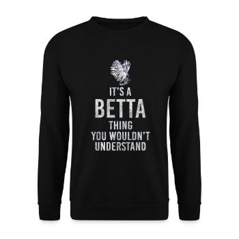 Aquarium Aquarist Pets Sea creatures - Unisex Sweatshirt - black - Front - Alina (178cm) & Michal (187cm)