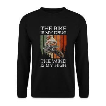Dirt Bike Adrénaline Biker Street - Sweat-shirt Unisexe - noir - Devant - Alina (178cm) & Michal (187cm)