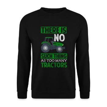 Tractor Farmer Farmer's Wife Vehicle - Unisex Sweatshirt - black - Front - Alina (178cm) & Michal (187cm)