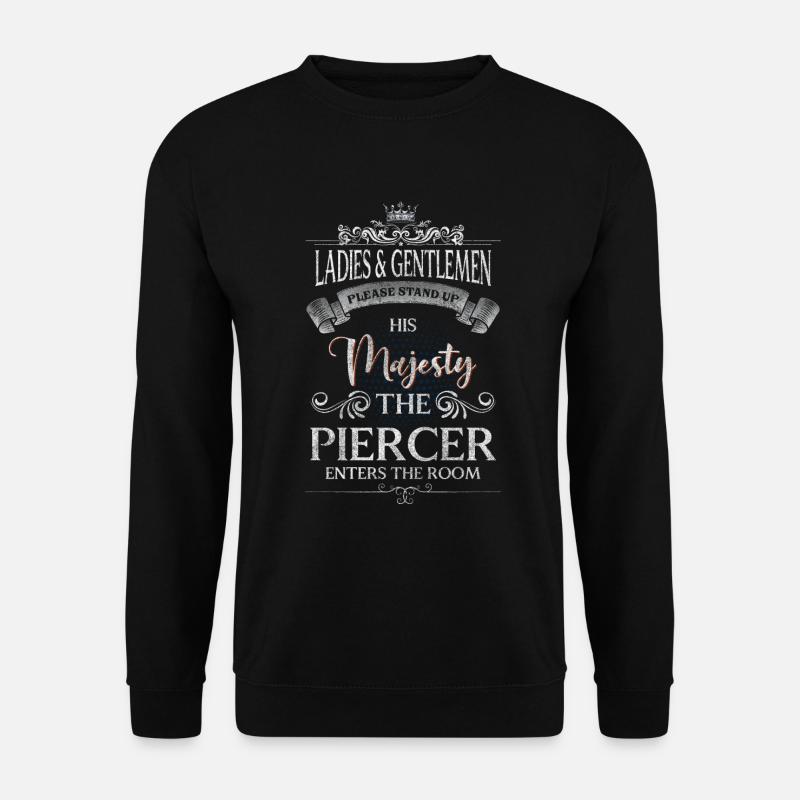 Piercer Kunst Beruf Stecker - Unisex Pullover - Schwarz