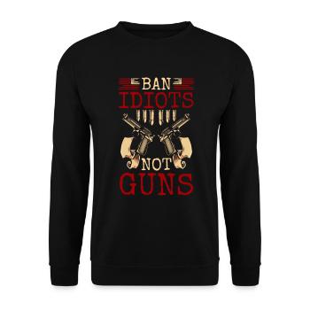 Waffe Munition Zielscheibe Sportschütze - Unisex Pullover - Schwarz - Vorne - Alina (178cm) & Michal (187cm)