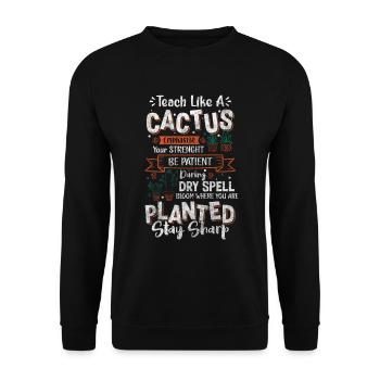 Eau de cacture - Sweat-shirt Unisexe - noir - Devant - Alina (178cm) & Michal (187cm)