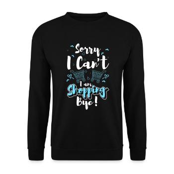 Shopping Gift Shopping Queen Money - Unisex Sweatshirt - black - Front - Alina (178cm) & Michal (187cm)