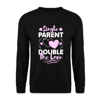 Elternteil Mutter Vatertag - Unisex Pullover - Schwarz - Vorne - Alina (178cm) & Michal (187cm)