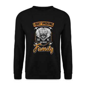 Sucht Kippe Disziplin Glimmstengel - Unisex Pullover - Schwarz - Vorne - Alina (178cm) & Michal (187cm)