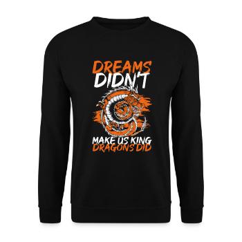 Dragon Mythical Creature Fairy Tale Tribal - Unisex Sweatshirt - black - Front - Alina (178cm) & Michal (187cm)