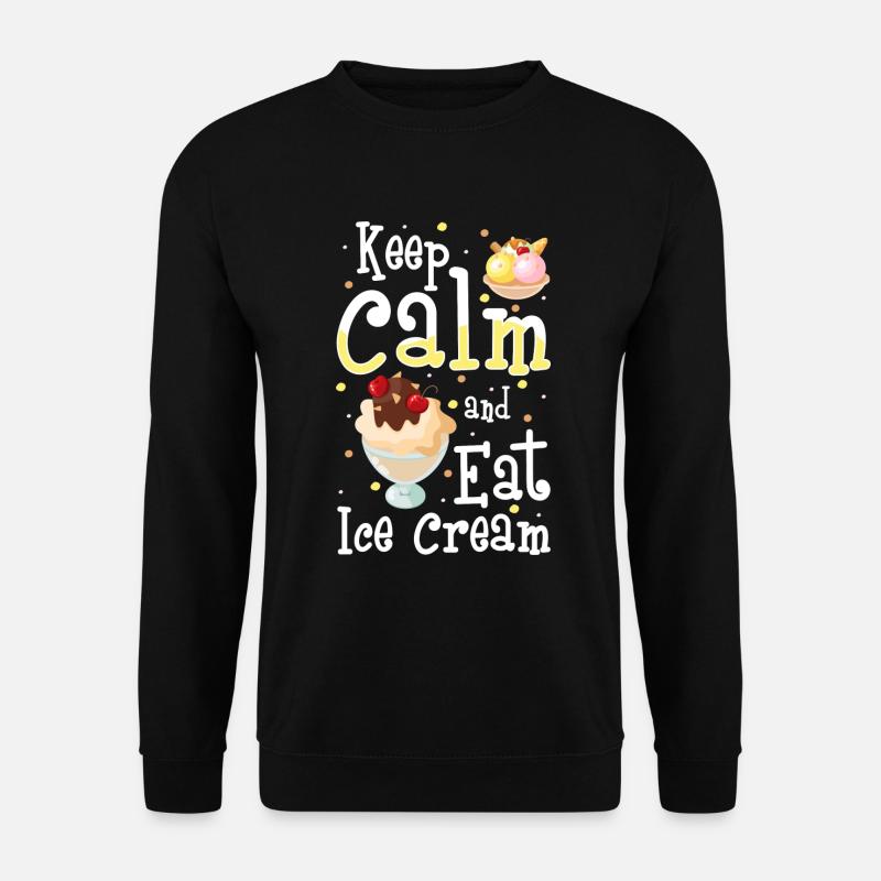 Eiscreme Eiskugel Süßigkeiten Softeis - Unisex Pullover - Schwarz