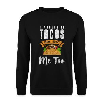Mexican Spanish Foodie Cheese - Unisex Sweatshirt - black - Front - Alina (178cm) & Michal (187cm)
