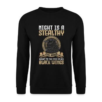 Rabe Hexerei - Unisex Pullover - Schwarz - Vorne - Alina (178cm) & Michal (187cm)