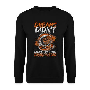 Drachen Flügel Film Asien - Unisex Pullover - Schwarz - Vorne - Alina (178cm) & Michal (187cm)