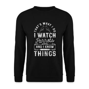 Ara Feder Artenvielfalt - Unisex Pullover - Schwarz - Vorne - Alina (178cm) & Michal (187cm)