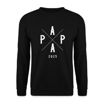 Dad 2025 - Unisex Sweatshirt - black - Front - Alina (178cm) & Michal (187cm)