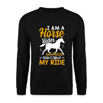 I'm a Rider - Barrel Equestrians - Unisex Sweatshirt - black - Front - Alina (178cm) & Michal (187cm)