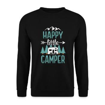 Camping Jungs Camper Wohnmobil Campingplatz - Unisex Pullover - Schwarz - Vorne - Alina (178cm) & Michal (187cm)